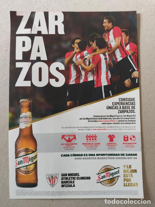 Otros art&iacute;culos de coleccionismo en papel: HOJA REVISTA ATHLETIC CLUB BILBAO ZARPAZOS PUBLICIDAD SAN MIGUEL DE MARCOS BE&Ntilde;AT