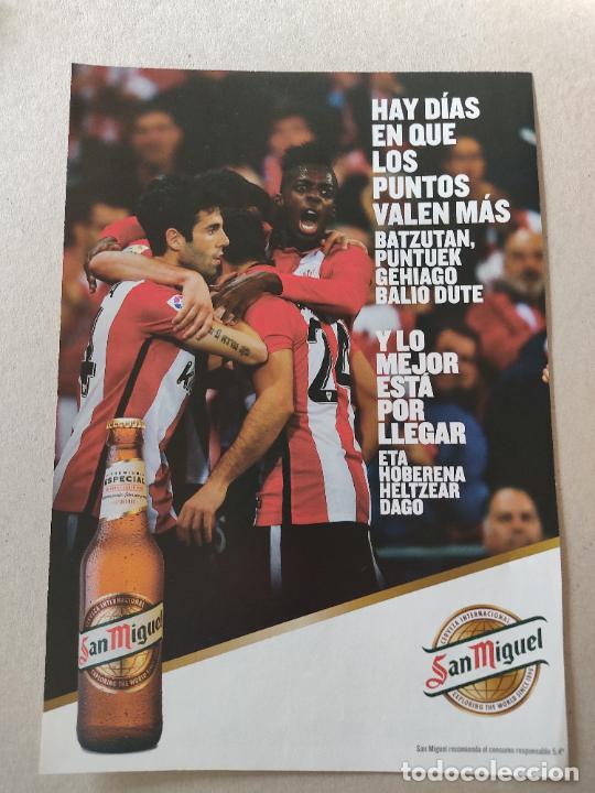 Otros Art&iacute;culos de Coleccionismo en Papel: HOJA REVISTA ATHLETIC CLUB BILBAO Y LO MEJOR ESTA POR LLEGAR PUBLICIDAD SAN MIGUEL SUSAETA WILLIAMS