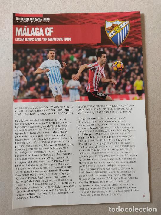 Otros Art&iacute;culos de Coleccionismo en Papel: HOJA REVISTA ATHLETIC CLUB BILBAO DEMICHELIS SUSAETA MALAGA GU GARA SAN MAMES PUBLICIDAD SAN MIGUEL