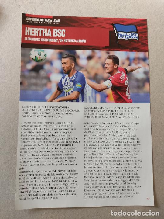 Otros art&iacute;culos de coleccionismo en papel: HOJA REVISTA ATHLETIC CLUB BILBAO HISTORICO HERTHA BSC GU GARA SAN MAMES PUBLICIDAD SAN MIGUEL