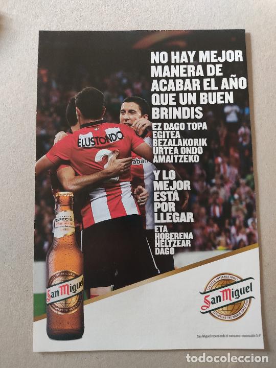 Otros art&iacute;culos de coleccionismo en papel: HOJA REVISTA ATHLETIC CLUB BILBAO PUBLICIDAD SAN MIGUEL ELUSTONDO DE MARCOS