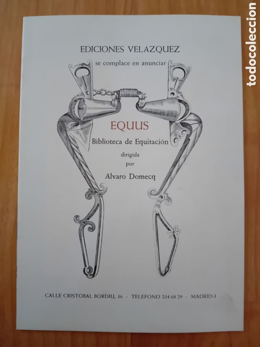 Collectionnisme Papier divers: EQUUS. BIBLIOTECA EQUITACI&Oacute;N ALVARO DOMECQ. EQUUS. EDICIONES VELAZQUEZ