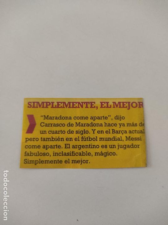Otros Art&iacute;culos de Coleccionismo en Papel: RECORTE DE PAPEL ALBUM MARADONA CARRASCO SIMPLEMENTE EL MEJOR BARCELONA BAR&Ccedil;A MIDE 6,7CM X 3,8CM