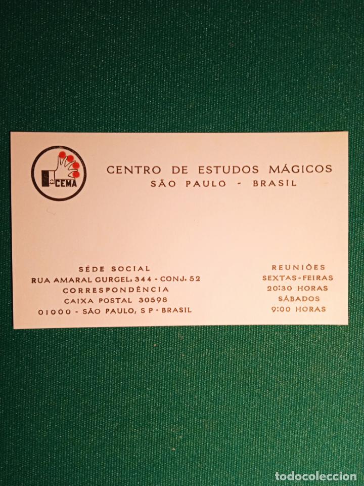 Paper Collecting Others: CENTRO DE ESTUDIOS M&Aacute;GICOS - BRASIL - TARJETA DE VISITA - 9.5 X 5.5 cm.