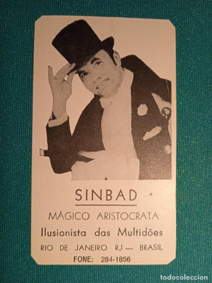 Collectionnisme Papier divers: SINBAD - M&Aacute;GICO ARISTOCRATA - BRASIL - TARJETA DE VISITA - 9.7 X 5.6 cm.