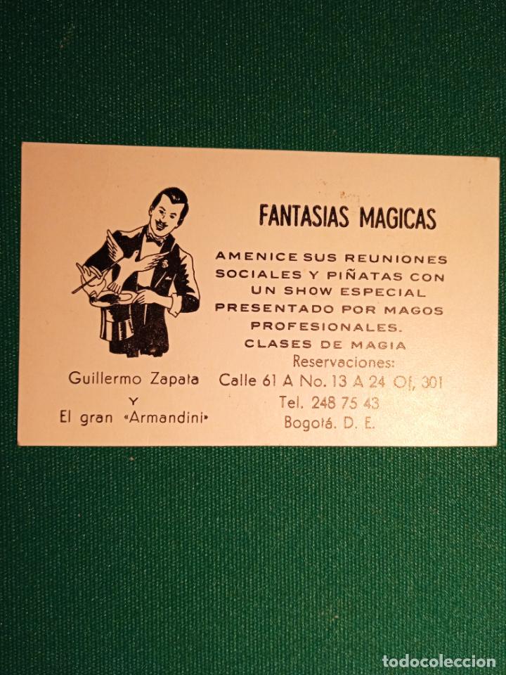Paper Collecting Others: FANTAS&Iacute;AS M&Aacute;GICAS - BOGOTA - TARJETA DE VISITA - 9 X 5.6 cm.