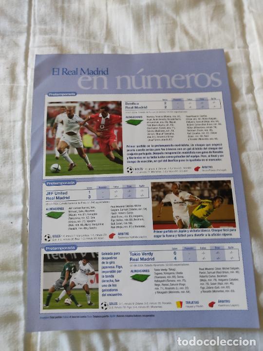 Otros Art&iacute;culos de Coleccionismo en Papel: HOJA REVISTA REAL MADRID EN NUMEROS BENFICA JEF UNITED TOKIO VERDY ZIDANE FIGO RAUL BRAVO