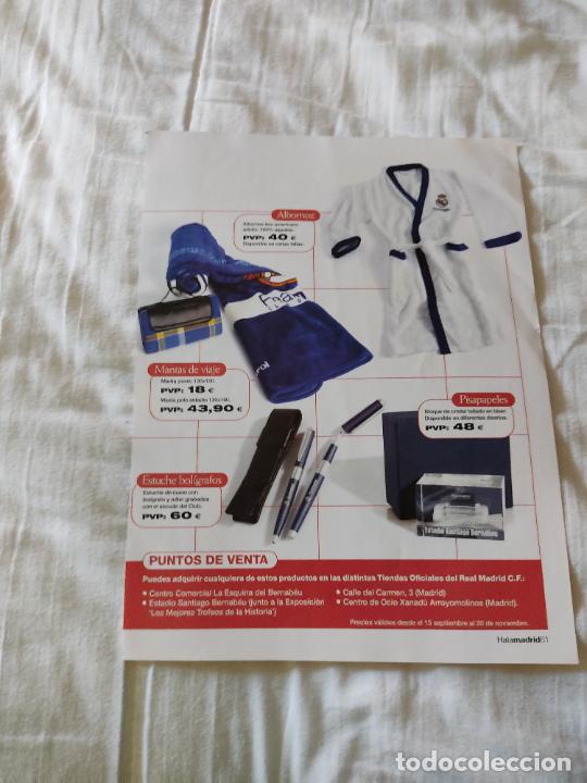Otros Art&iacute;culos de Coleccionismo en Papel: HOJA REVISTA REAL MADRID ARTICULOS PUBLICIDAD ESTUCHE BOLIGRAFOS MANTAS ALBORNOZ PISAPAPELES