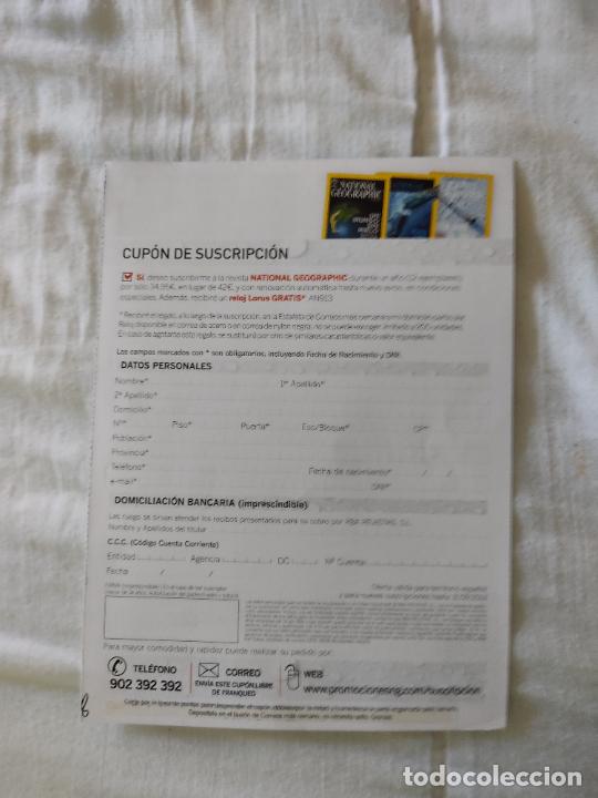 Otros art&iacute;culos de coleccionismo en papel: CUPON DE SUSCRIPCION PUBLICIDAD RBA REVISTA NATIONAL GEOGRAPHIC
