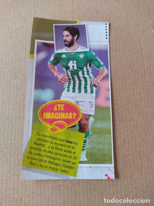 Otros Art&iacute;culos de Coleccionismo en Papel: RECORTE DE PAPEL FUTBOL ISCO BETIS MIDE 16CM X 8,2CM