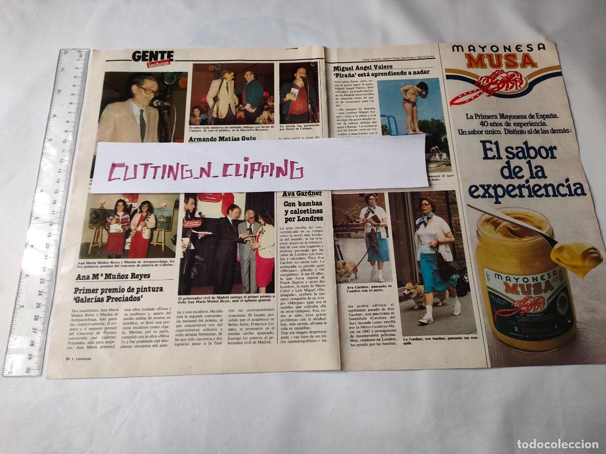 Otros Art&iacute;culos de Coleccionismo en Papel: Clipping [AVA GARDNER, MIGUEL ANGEL VALERO EL PIRA&Ntilde;A][LCT](1983) Random