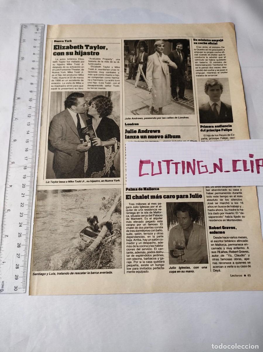 Otros Art&iacute;culos de Coleccionismo en Papel: Clipping [LIZ TAYLOR, JULIE ANDREWS, JULIO IGLESIAS][LCT](1983) Random