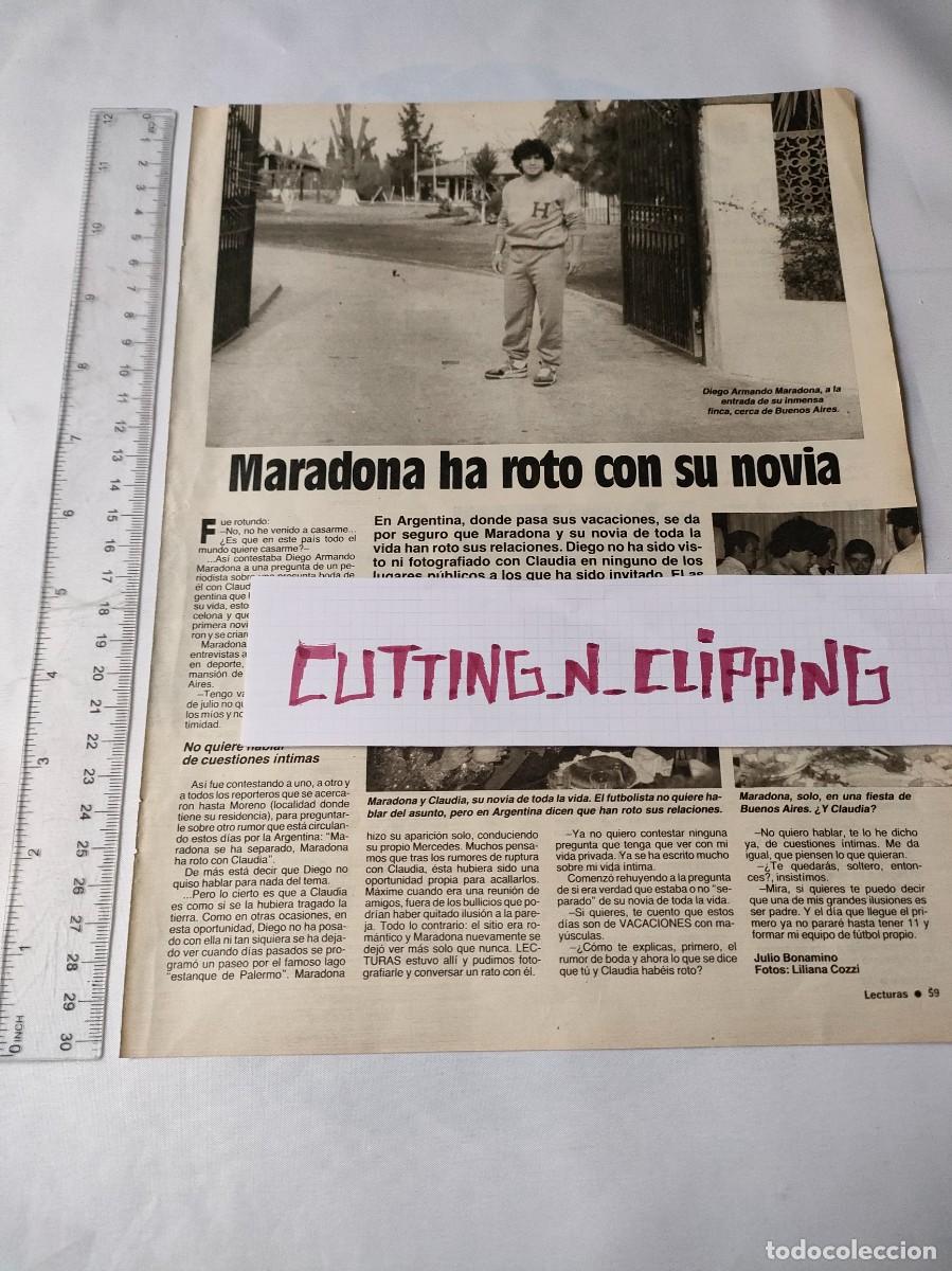 Otros Art&iacute;culos de Coleccionismo en Papel: Clipping [MARADONA][LCT](1983) Ha roto con su novia