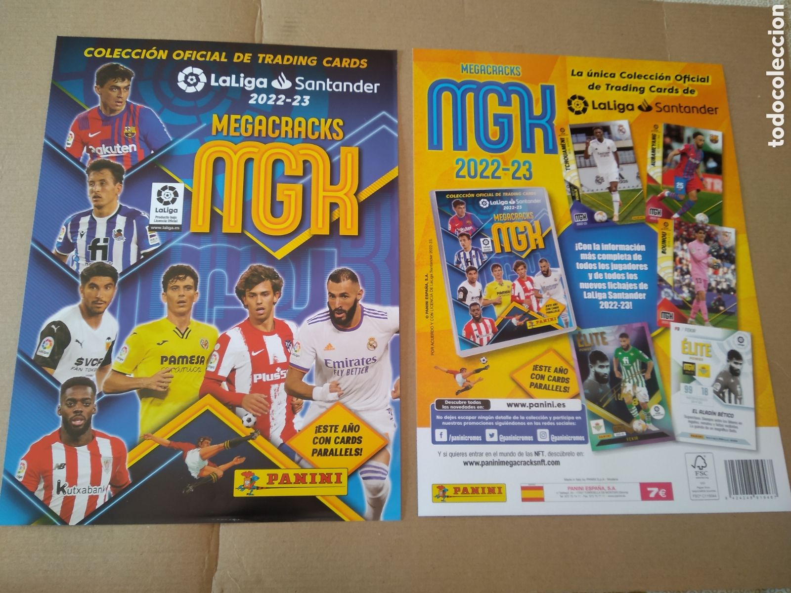 Otros Art&iacute;culos de Coleccionismo en Papel: PORTADA Y CONTRAPORTADA ALBUM CROMO FUTBOL MEGACRACKS 2022-2023 MGK PANINI 22-23 PEDRI BENZEMA JOAO