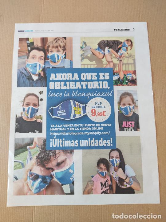 Otros art&iacute;culos de coleccionismo en papel: HOJA PERIODICO LA GRADA ESPANYOL ESPA&Ntilde;OL MASCARILLA RAUL DE TOMAS RDT