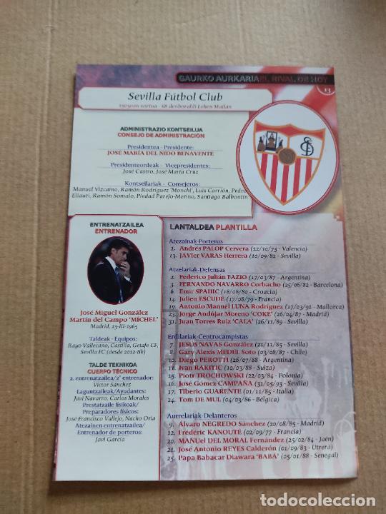 Otros Art&iacute;culos de Coleccionismo en Papel: HOJA REVISTA ATHLETIC CLUB BILBAO EL RIVAL SEVILLA JAVI MARTINEZ PUBLICIDAD CAFETERA FORTALEZA CAFE
