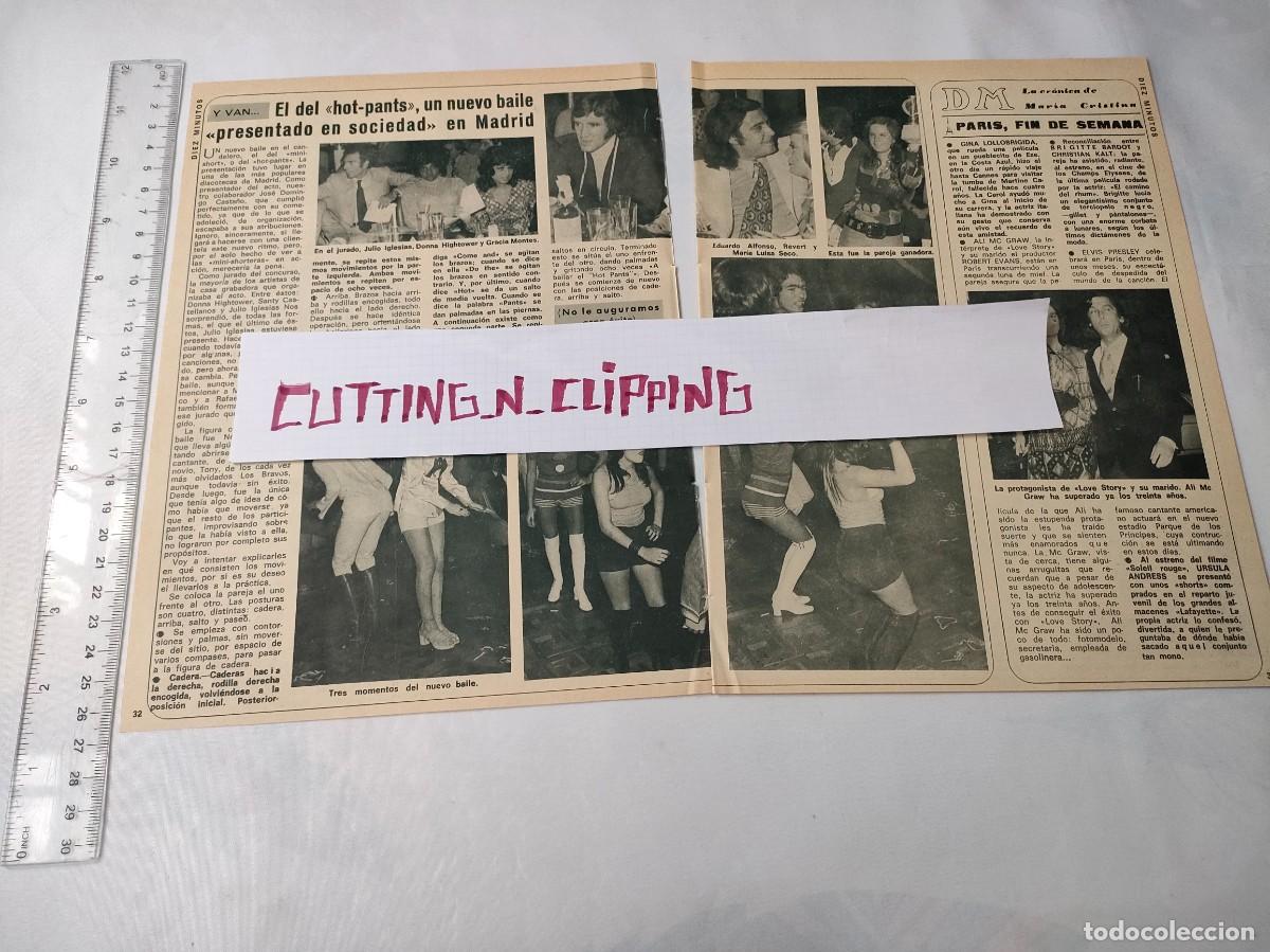 Otros Art&iacute;culos de Coleccionismo en Papel: Clipping [JULIO IGLESIAS, ALI McGRAW][DM](1971) Fiesta de los pantys
