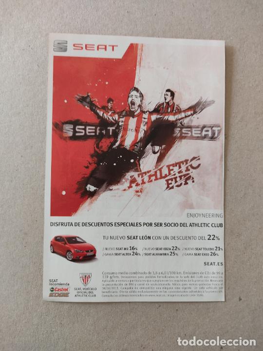 Otros art&iacute;culos de coleccionismo en papel: HOJA REVISTA ATHLETIC CLUB BILBAO PUBLICIDAD SEAT MUNIAIN ADURIZ LAPORTE VETERANOS SAN MAMES