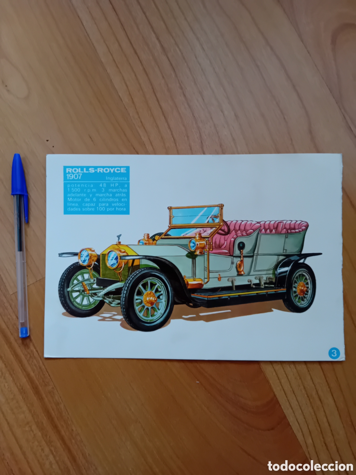 Collectionnisme Papier divers: ROLLS ROYCE 1907. CARTONCILLO DE COLECCIONABLE MI COCHE. 1969