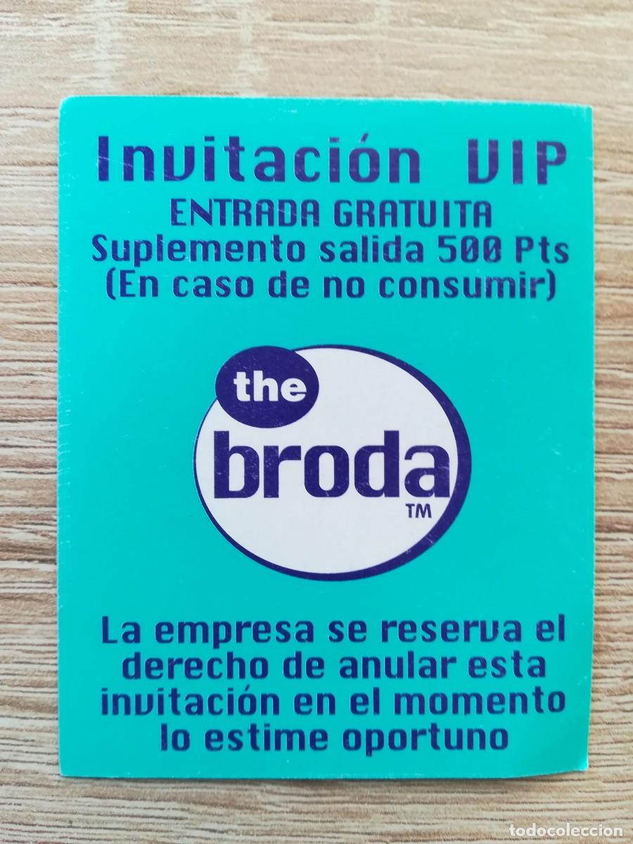 Sammelleidenschaft Andere Papierartikel: INVITACI&Oacute;N VIP FLYER DISCOTECA THE BRODA - VALENCIA - A&Ntilde;OS 90.