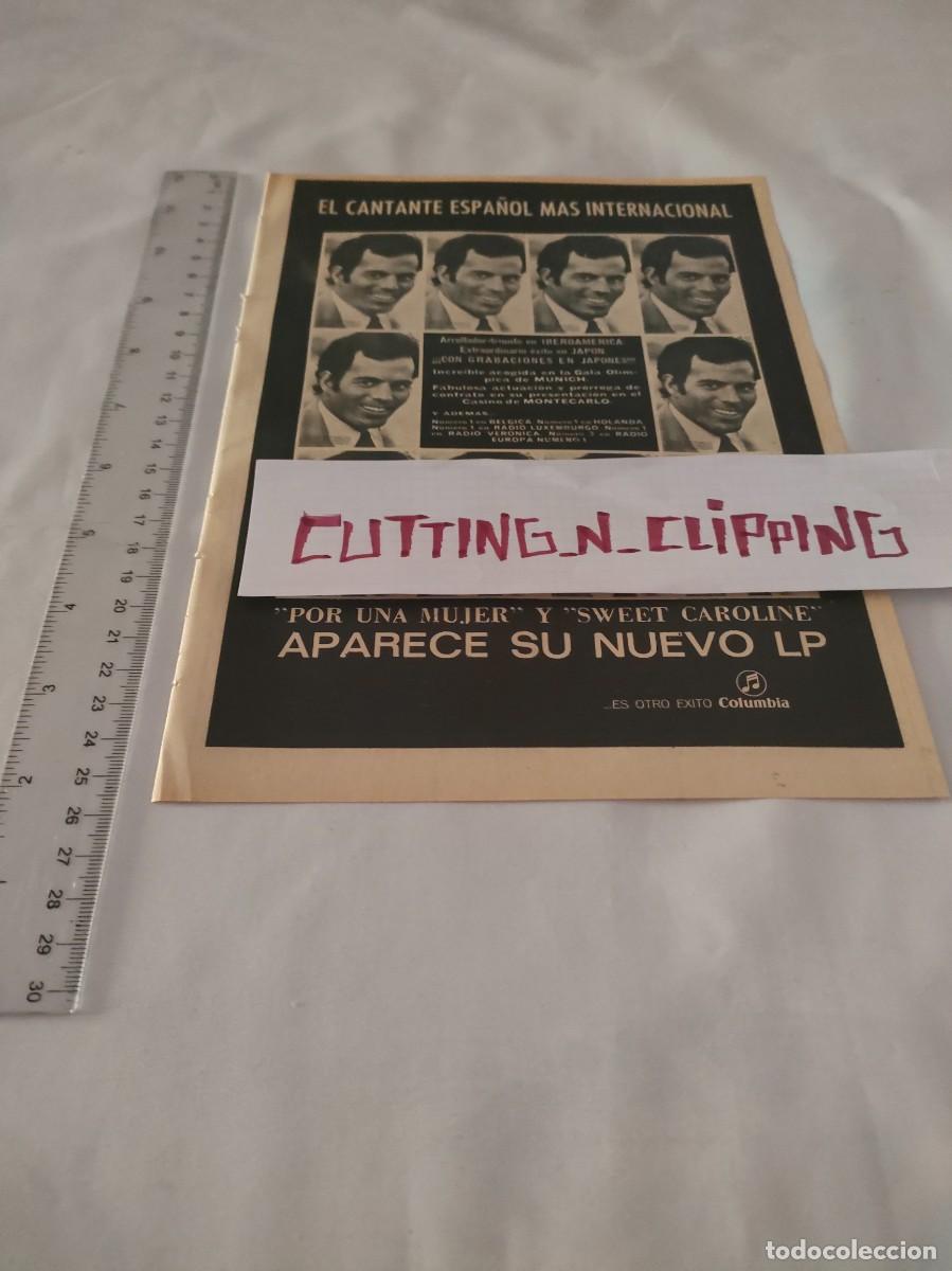 Otros Art&iacute;culos de Coleccionismo en Papel: Clipping [JULIO IGLESIAS][DM](1972) Anuncio LP