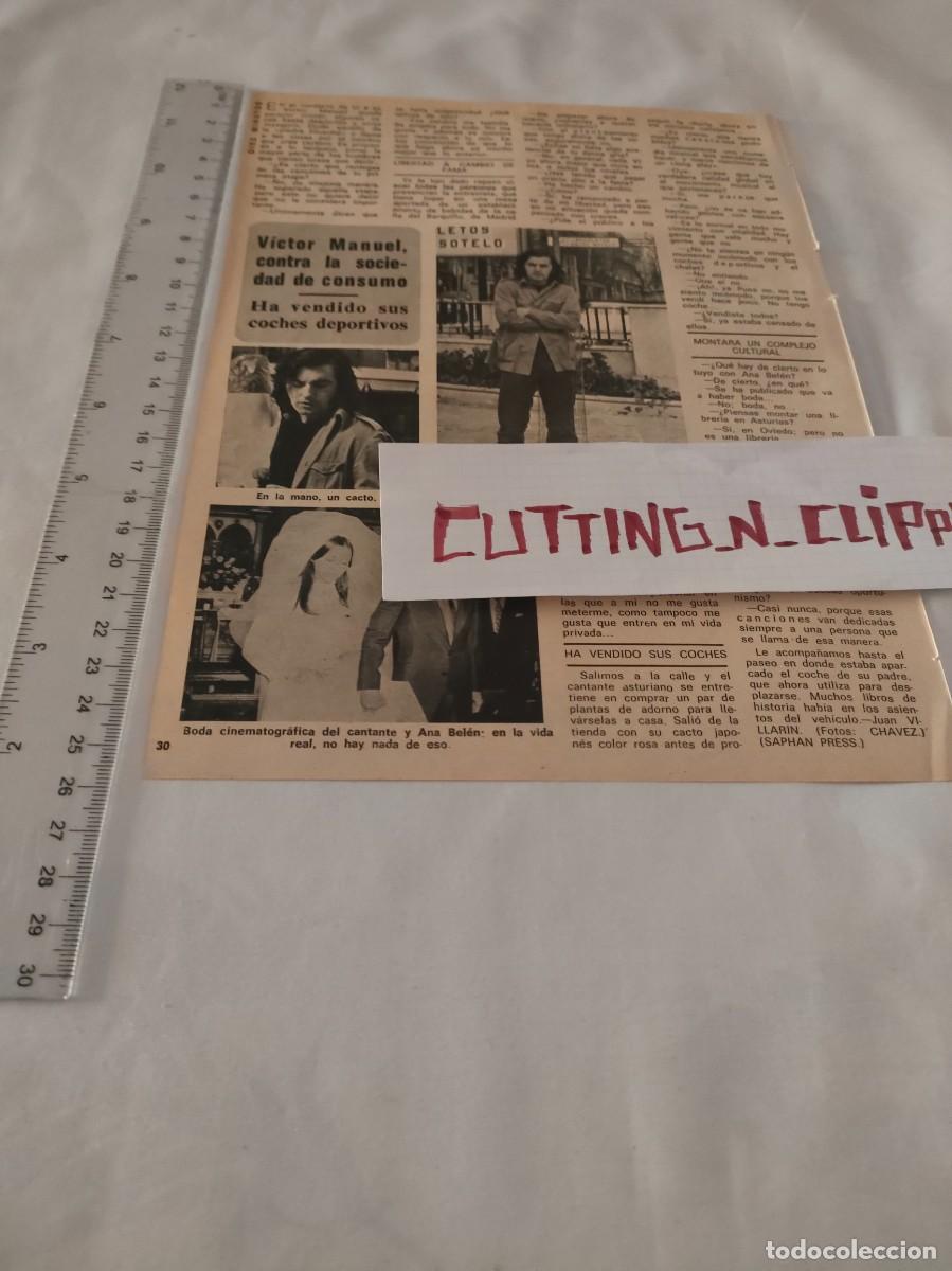 Otros Art&iacute;culos de Coleccionismo en Papel: Clipping [VICTOR MANUEL][DM](1972) Ha vendido sus coches