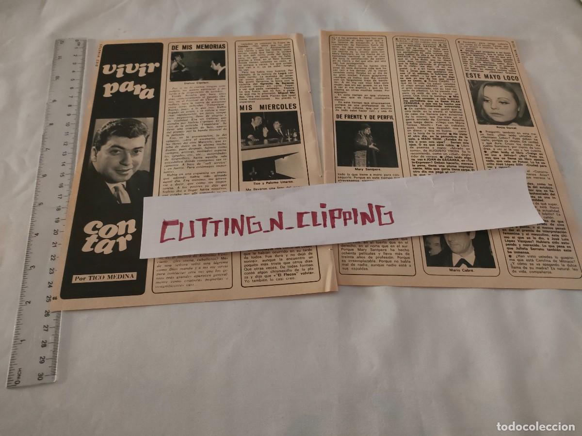 Otros Art&iacute;culos de Coleccionismo en Papel: Clipping [MARI SANTPERE, ROCIO DURCAL, PALOMO LINARES ][DM](1972) Random