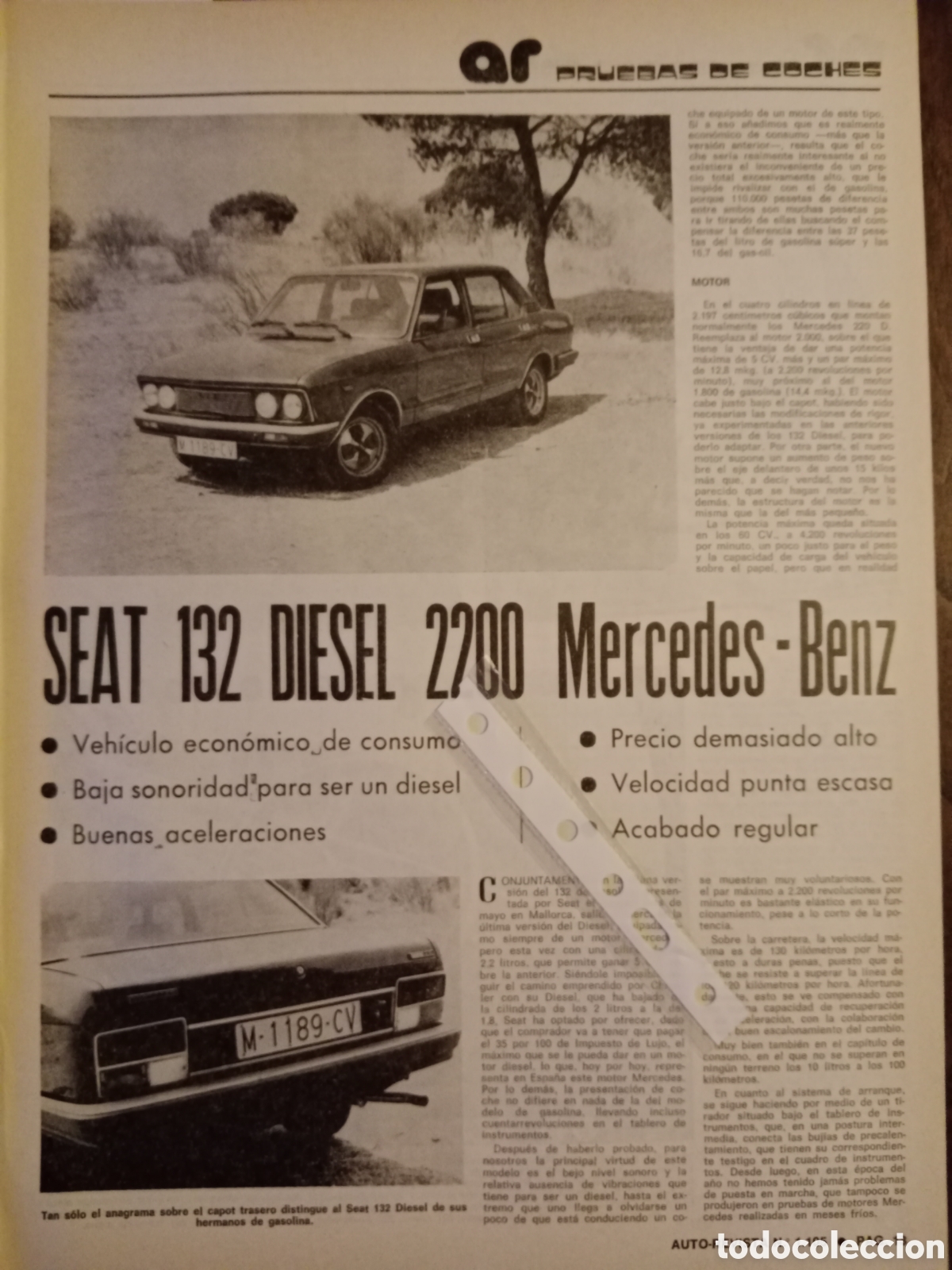 Paper Collecting Others: Reportaje autom&oacute;vil Seat 132 Mercedes Benz