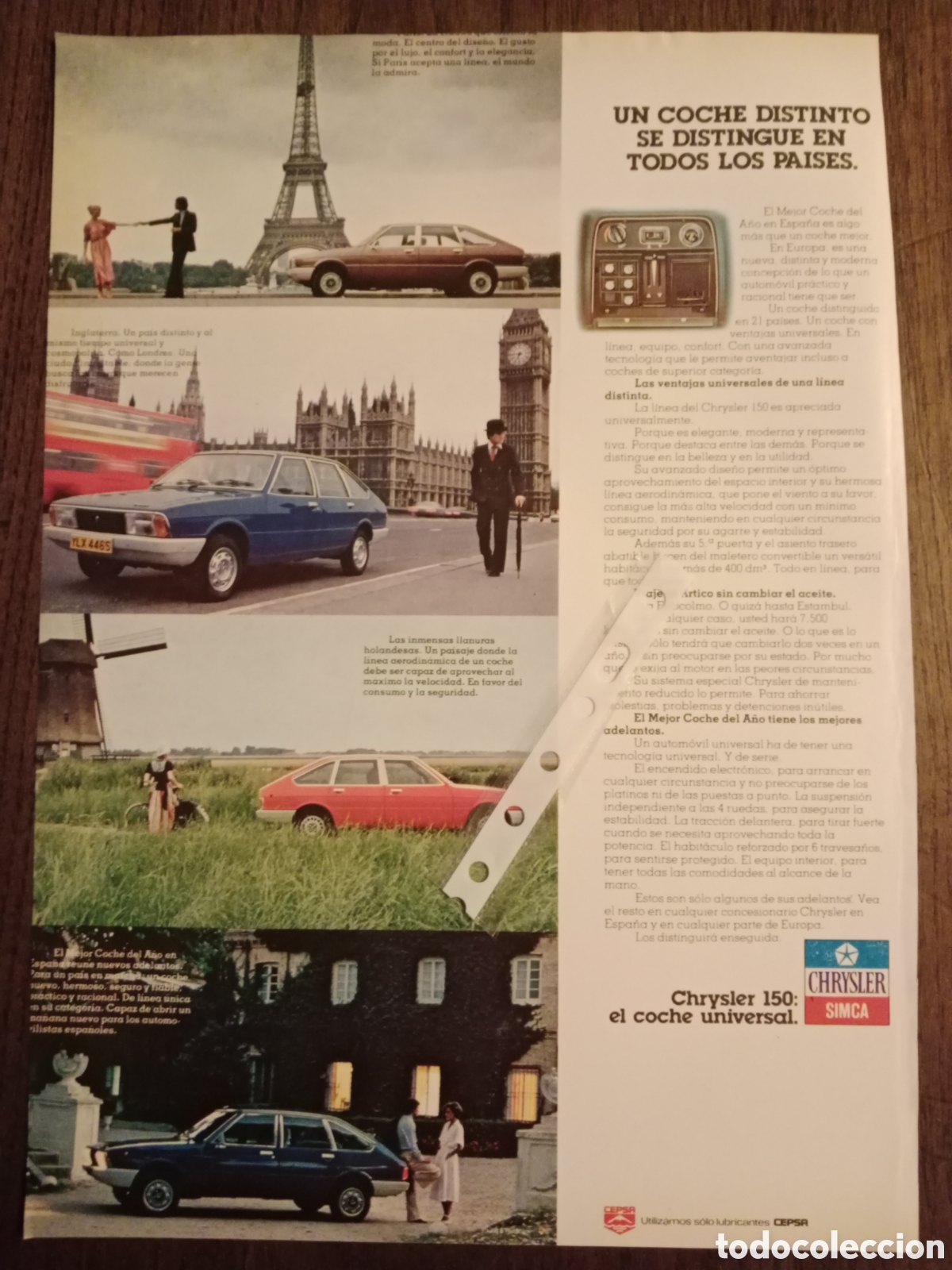 Otros Art&iacute;culos de Coleccionismo en Papel: Publicidad autom&oacute;vil Chrysler 150 de 1978