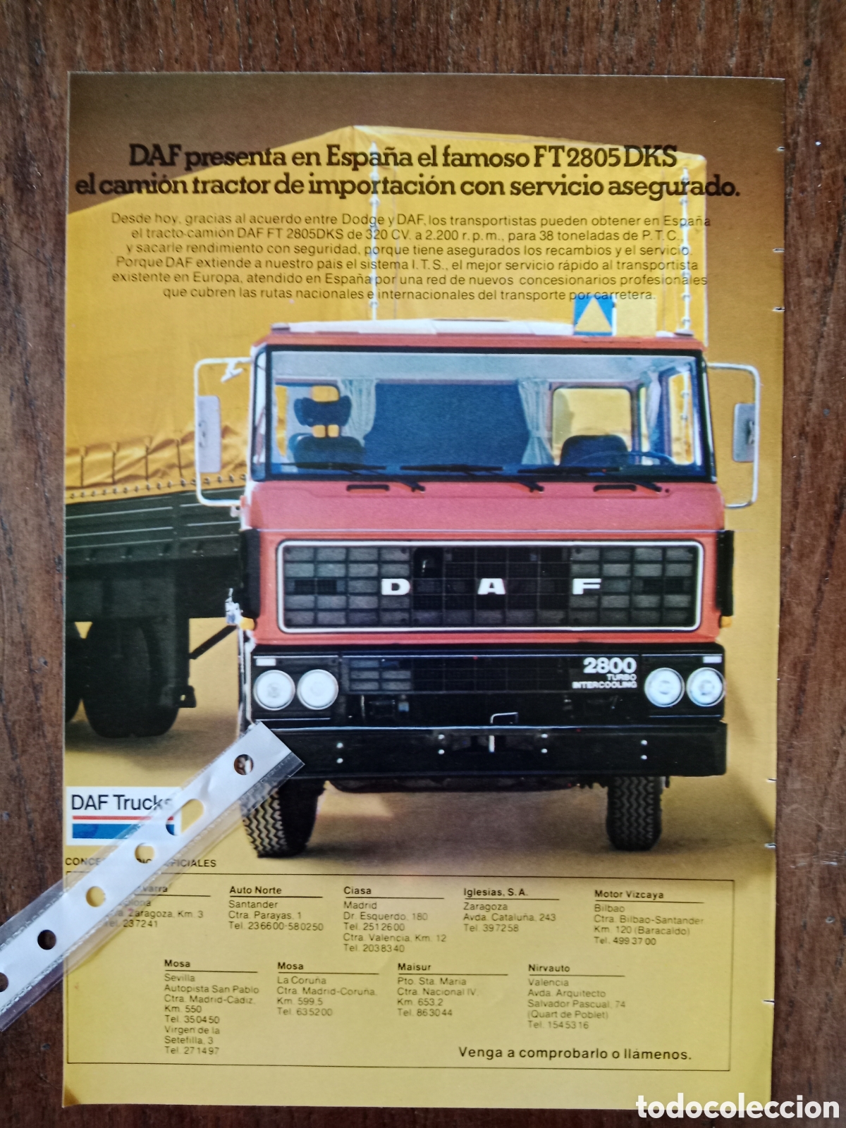 Outros artigos de papel: Publicidad cami&oacute;n dar de 1980