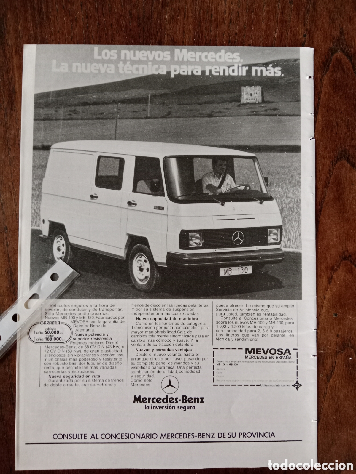 Outros artigos de papel: Publicidad furgoneta mercedes Benz