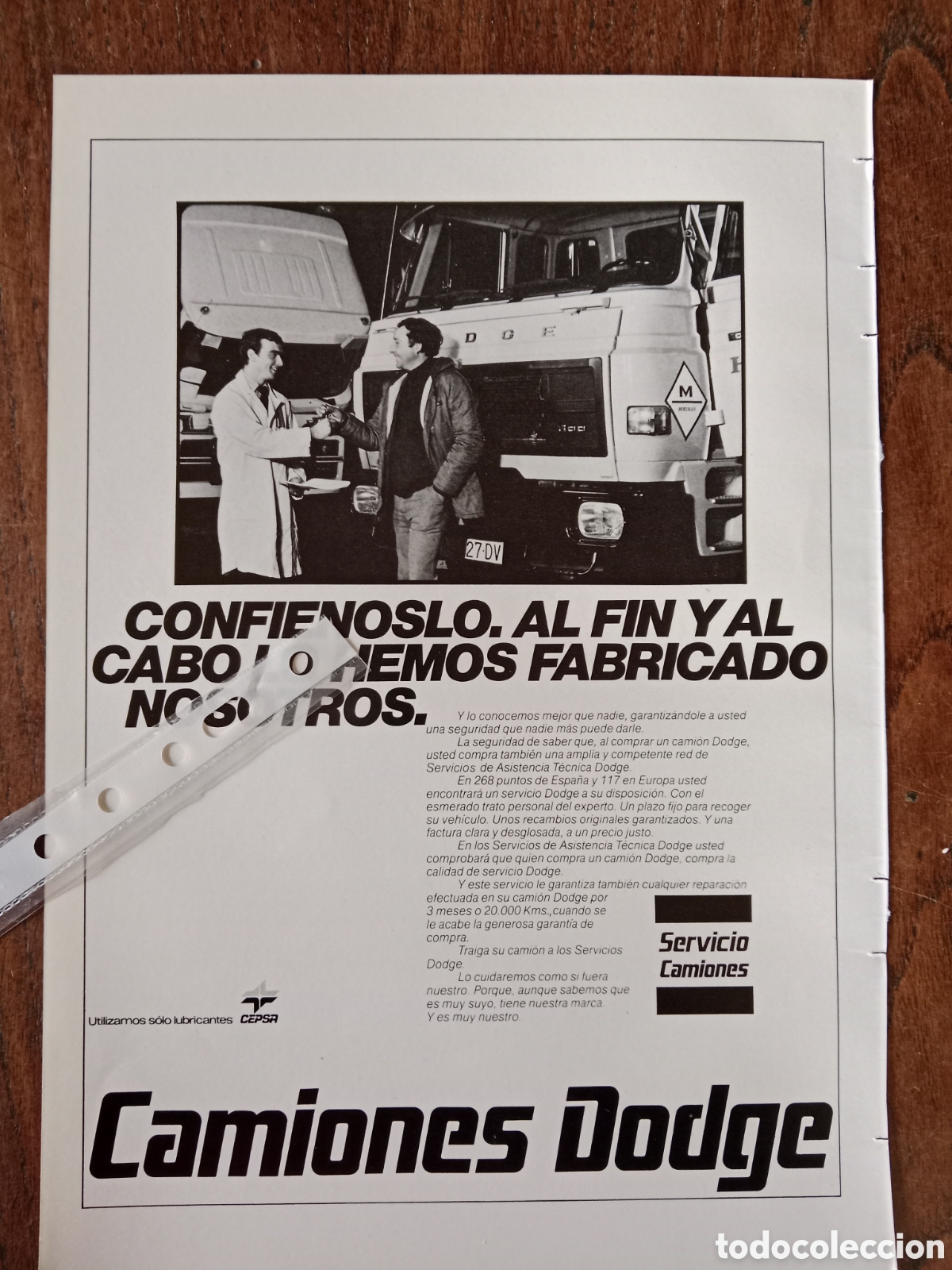 Outros artigos de papel: Publicidad cami&oacute;n Dodge de 1980