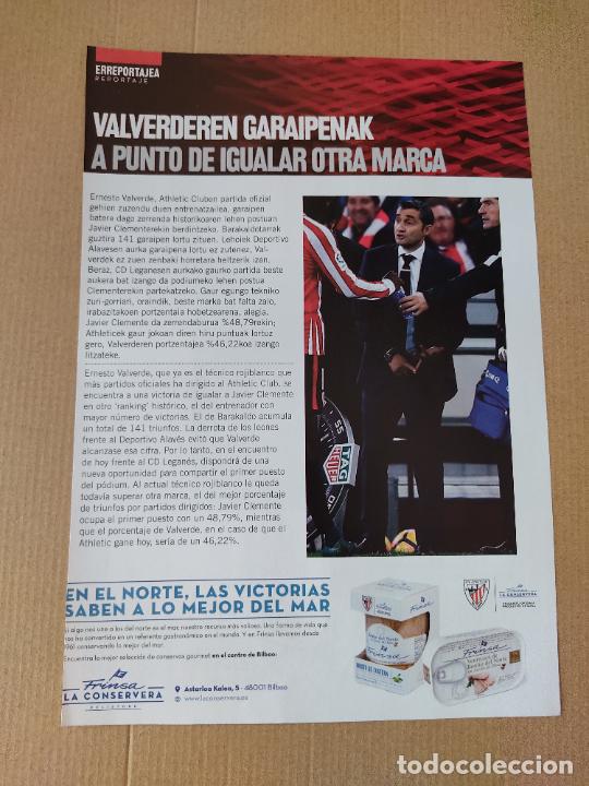 Otros art&iacute;culos de coleccionismo en papel: HOJA REVISTA ATHLETIC CLUB BILBAO REPORTAJE ERNESTO VALVERDE PUBLICIDAD SAN MIGUEL