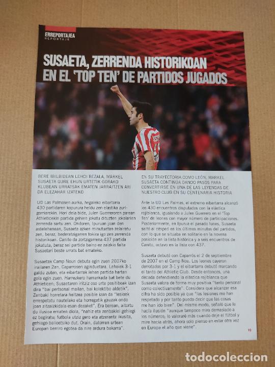 Otros Art&iacute;culos de Coleccionismo en Papel: HOJA REVISTA ATHLETIC CLUB BILBAO REPORTAJE SUSAETA TOP TEN PARTIDOS JUGADOS SAN MAMES VIP AREA