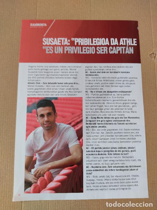 Otros Art&iacute;culos de Coleccionismo en Papel: HOJA REVISTA ATHLETIC CLUB BILBAO ENTREVISTA SUSAETA CAPITAN INSTALACIONES LEZAMA