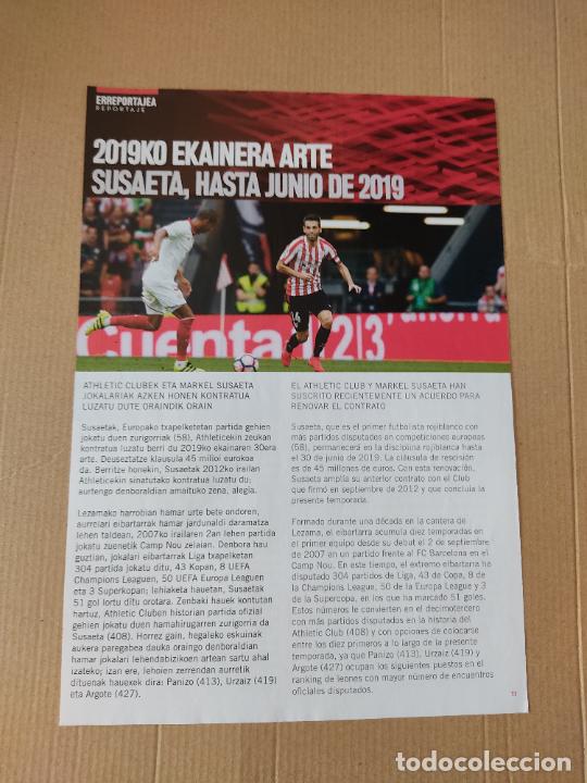 Otros Art&iacute;culos de Coleccionismo en Papel: HOJA REVISTA ATHLETIC CLUB BILBAO REPORTAJE SUSAETA HASTA 2019 VS MARIANO SEVILLA