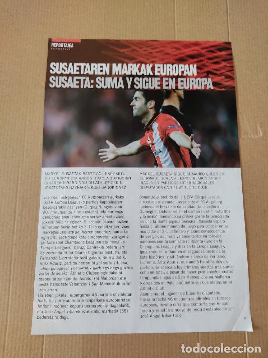 Otros Art&iacute;culos de Coleccionismo en Papel: HOJA REVISTA ATHLETIC CLUB BILBAO REPORTAJE SUSAETA SUMA Y SIGUE EN EUROPA PUBLICIDAD FUENTECAPALA