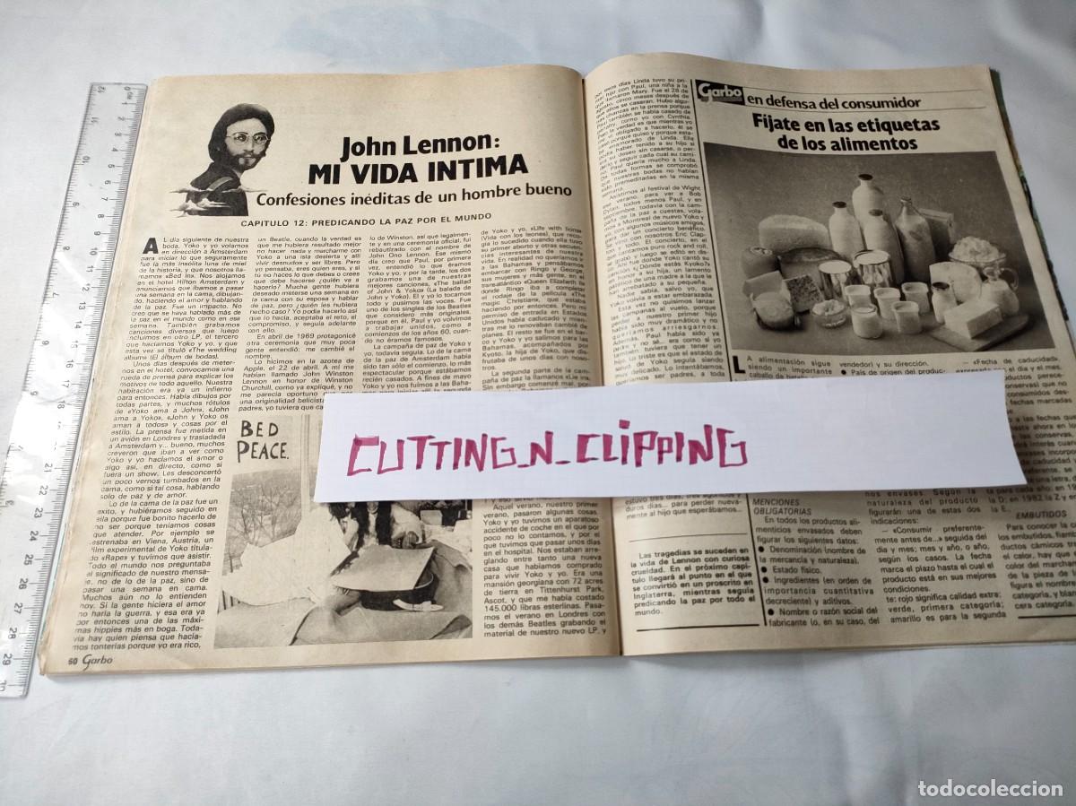 Otros Art&iacute;culos de Coleccionismo en Papel: Clipping [JOHN LENNON][GRB](1984) Mi vida intima