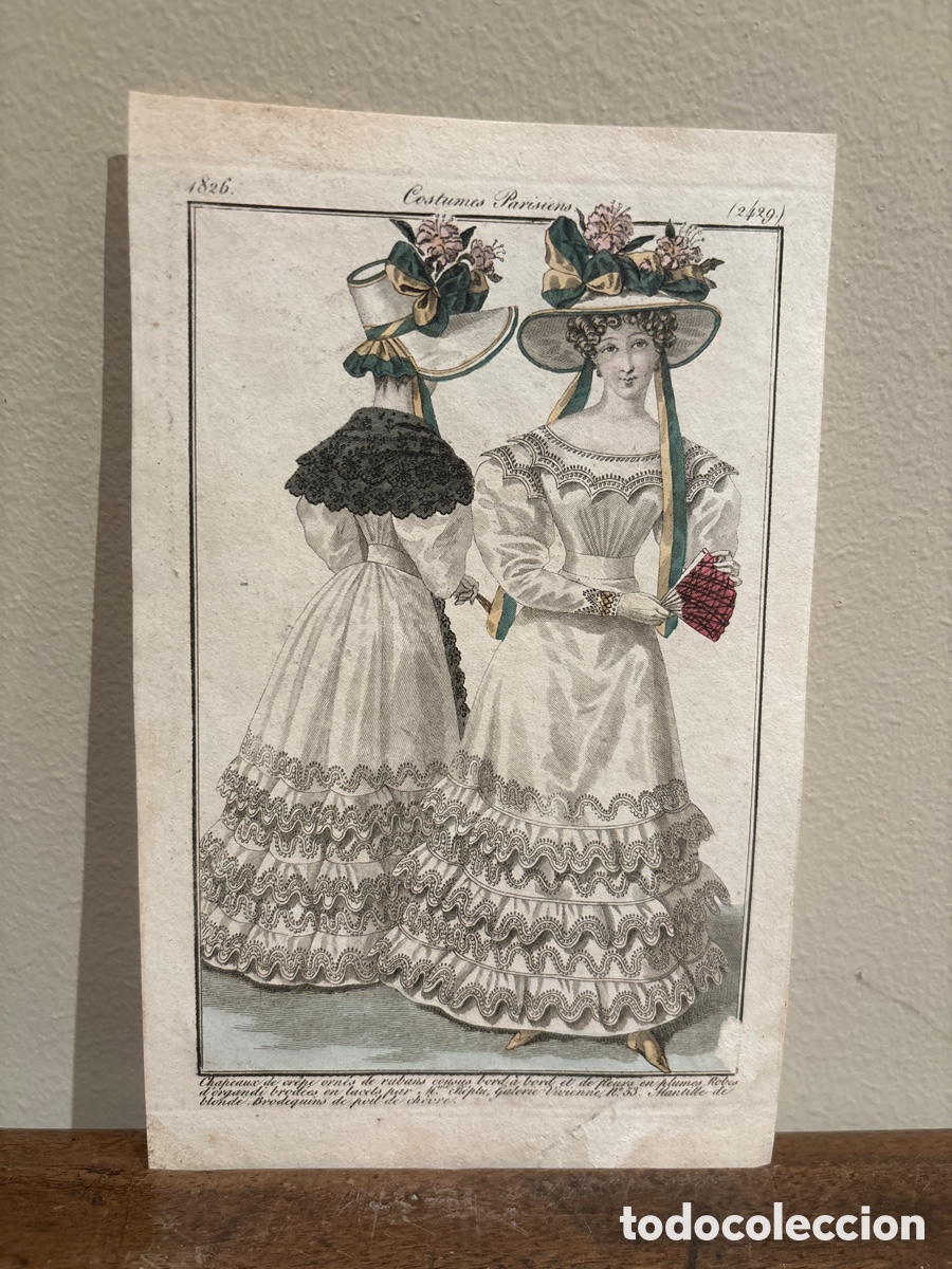 Otros art&iacute;culos de coleccionismo en papel: Grabado de moda Victoriano