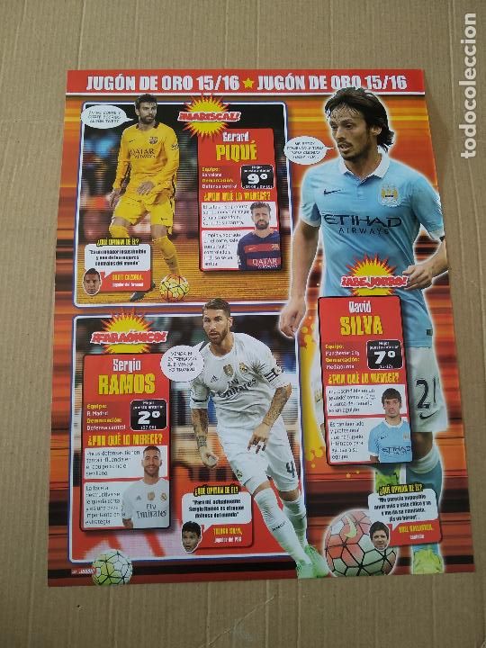 Otros Art&iacute;culos de Coleccionismo en Papel: HOJA REVISTA JUGON DE ORO TIPO REPORTAJE KOKE LUCAS PEREZ NOLITO PIQUE DAVID SILVA SERGIO RAMOS