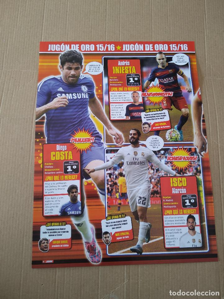 Otros Art&iacute;culos de Coleccionismo en Papel: HOJA REVISTA JUGON DE ORO 15-16 TIPO REPORTAJE DIEGO COSTA INIESTA ISCO ADURIZ DE GEA BUSQUETS