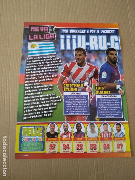 Otros art&iacute;culos de coleccionismo en papel: HOJA REVISTA JUGON URUGUAYOS STUANI LUIS SUAREZ PUBLICIDAD NINTENDO SWITCH POKEMON FORTNITE