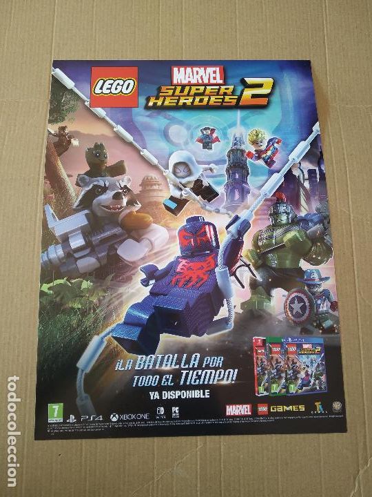Otros Art&iacute;culos de Coleccionismo en Papel: HOJA REVISTA JUGON PUBLICIDAD LEGO SUPER HEROES 2 MARVEL MESSI RONALDO SUAREZ BENZEMA MBAPPE NEYMAR