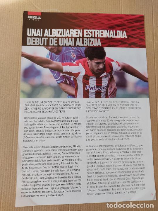 Otros art&iacute;culos de coleccionismo en papel: HOJA ATHLETIC CLUB BILBAO ARTICULO TIPO REPORTAJE UNAI ALBIZUA DEBUT PUBLICIDAD SEAT MUNIAIN ADURIZ