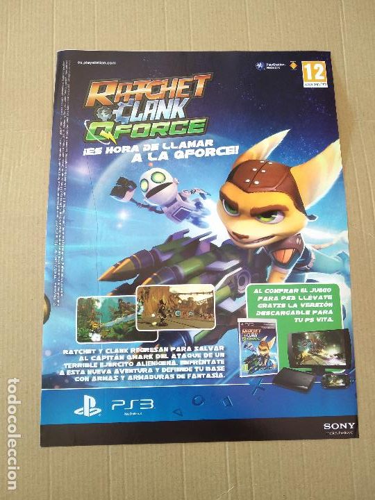 Otros Art&iacute;culos de Coleccionismo en Papel: HOJA REVISTA JUGON PUBLICIDAD RATCHET CLANK FORCE VIDEOJUEGO PS3 XAVI INIESTA MODRIC RONALDO AGUERO