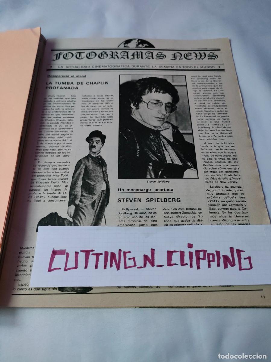 Otros Art&iacute;culos de Coleccionismo en Papel: Clipping [STEVEN SPIELBERG, CHARLIE CHAPLIN][F1535](1978) Random
