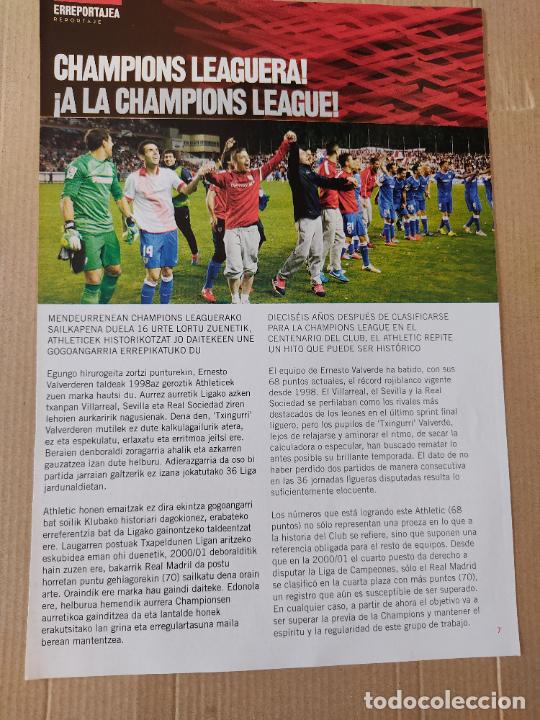 Otros art&iacute;culos de coleccionismo en papel: HOJA REVISTA ATHLETIC CLUB BILBAO REPORTAJE EQUIPO PLANTILLA A LA CHAMPIONS LEAGUE PUBLICIDAD SEAT