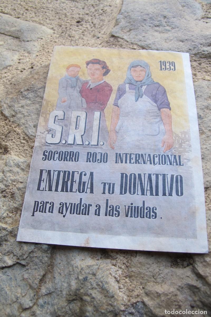 Otros Art&iacute;culos de Coleccionismo en Papel: S.R.I. SOCORRO ROJO INTERNACIONAL. ENTREGA TU DONATIVO PARA AYUDAR A LAS VIUDAS. 1939 TAMA&Ntilde;O POSTAL