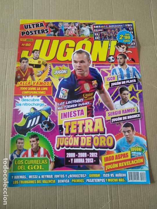 Otros Art&iacute;culos de Coleccionismo en Papel: HOJA REVISTA JUGON INIESTA CASILLAS RAMOS ASPAS ISCO CROMO BARCELONA 12-13 FUTBOL PANINI COLECCION