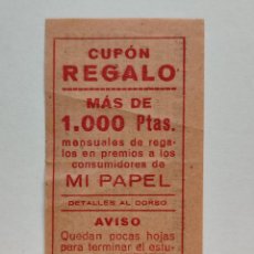 Otros Artículos de Coleccionismo en Papel: CUPON REGALO MI PAPEL 1931